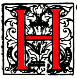 Illuminated initial H
