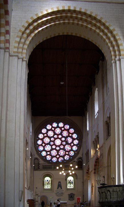 Rose window in the north transept