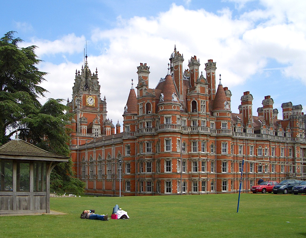 Royal Holloway College, University of London. Location: Egham, Surrey (19 
