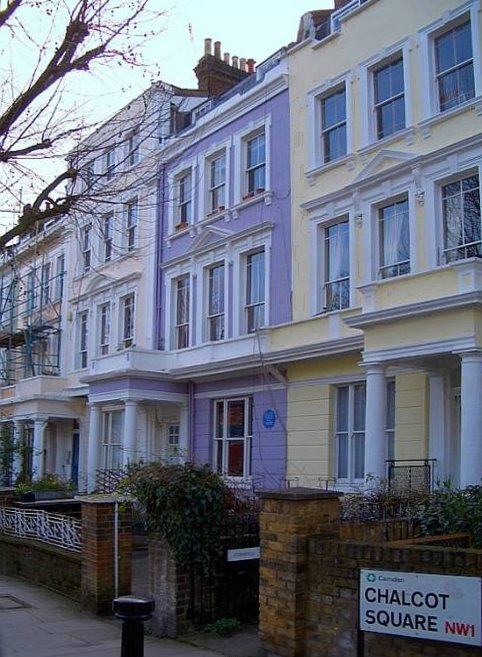 The west side of Chalcot Square, London