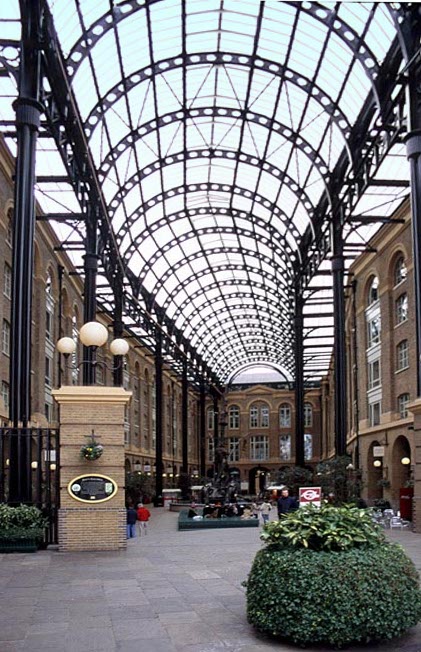 London. This late twentieth-century covered shopping arcade, whose name 