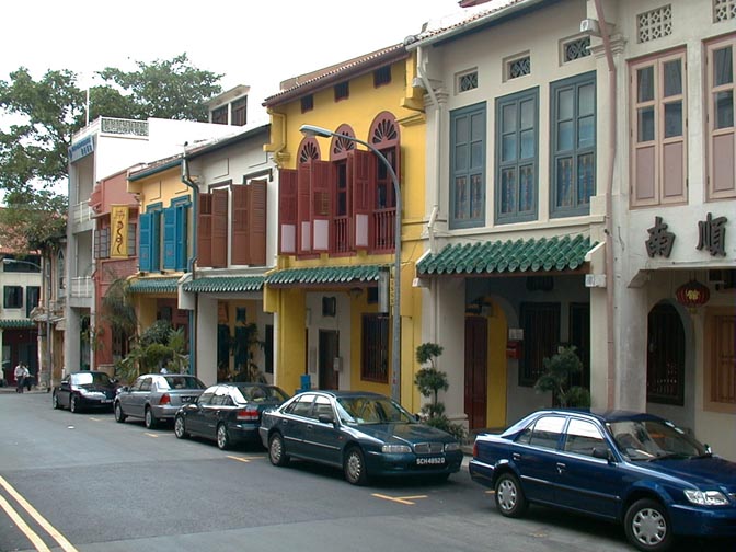 restored Cub Street shophouses