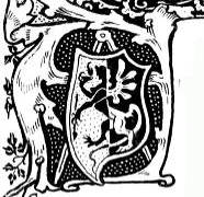 Cranes's decorated initial A