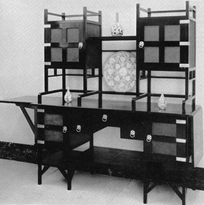 Ebonised Display Cabinet