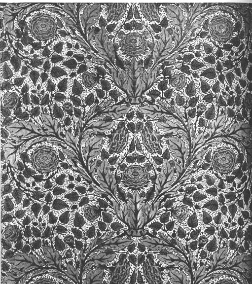 Un dessin textile avec des roses et des feuilles