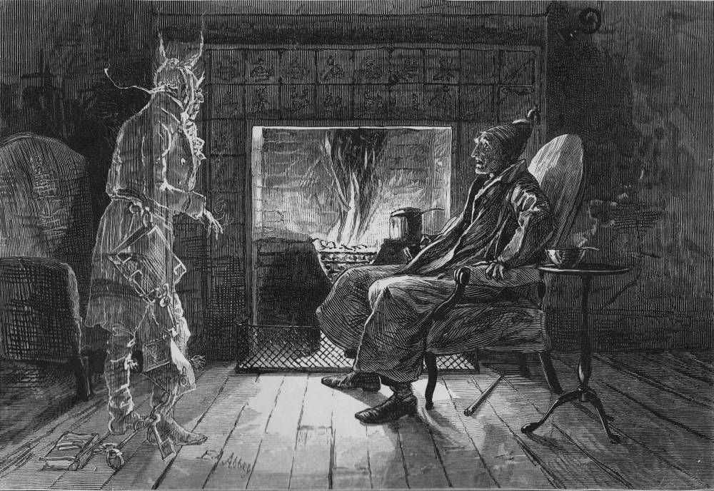"Scrooge and The Ghost" by Sol Eytinge, Jr.