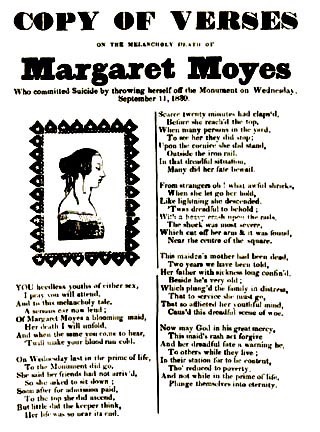 Copy of Verses on the Melancholy Death of Margaret Moyes