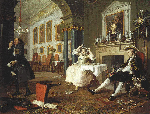 William Hogarth, Marriage A-la-Mode, scene 2.