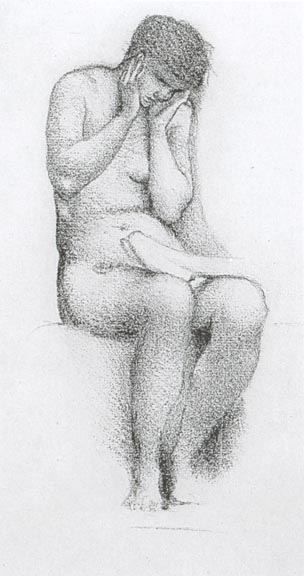 Study of a female nude for the painting Arthur in Avalon