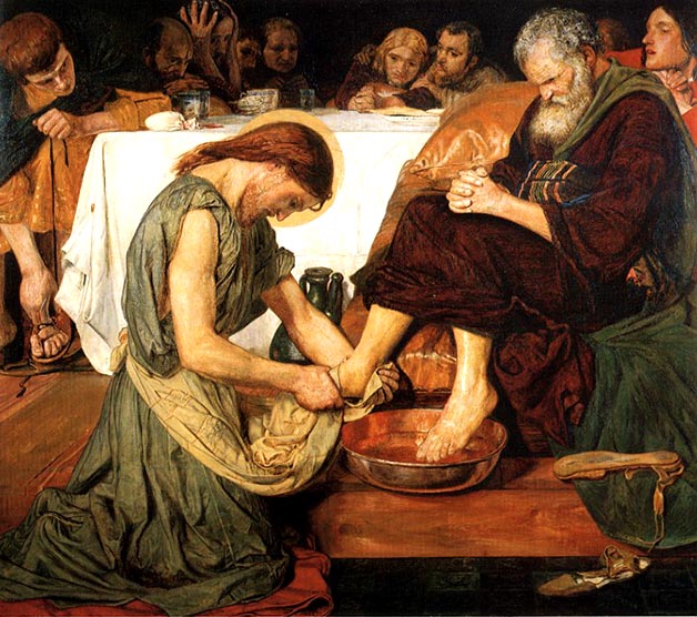 Jesus washing Peter's feet