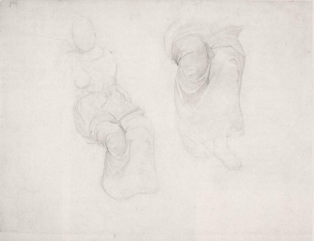 Studies of a Draped Female Figure (verso)