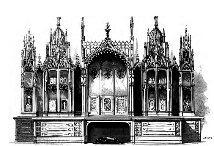 Large Gothic Bookcase