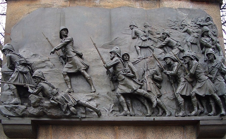 Relief on the Black Watch War Memorial by William Birnie Rhind, RSA, 1873-1933