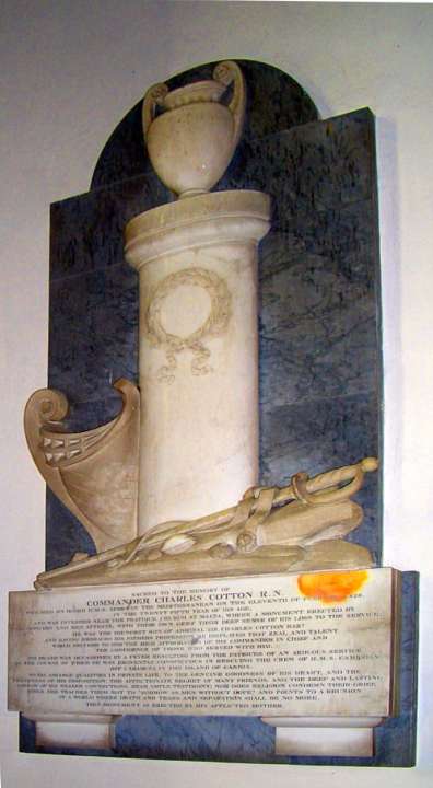 Westmacott's memorial to Commander Charles Cotton