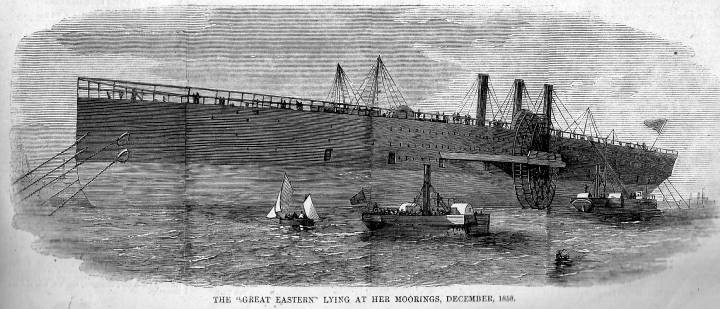 The Great Eastern Lying at Her Mooring, December 1858