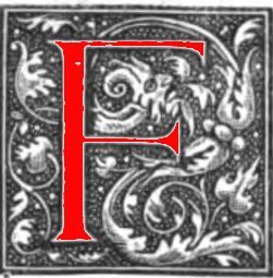 Decorated initial F