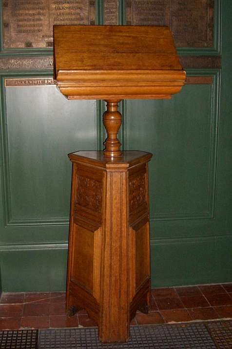 Lectern designed by Richard Norman Shaw