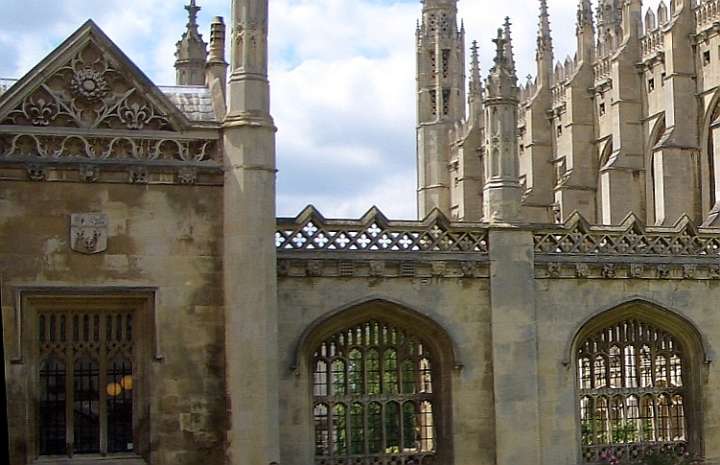 Screen wall  with chapel alongside, King's College Cambridge