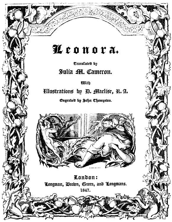 Title page of Leonora