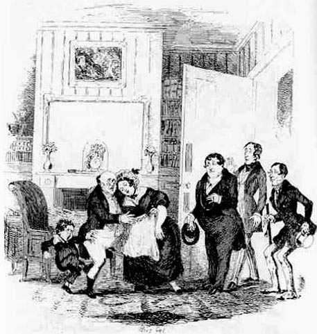 TMrs. Bardell faints in Mr. Pickwick's Arms