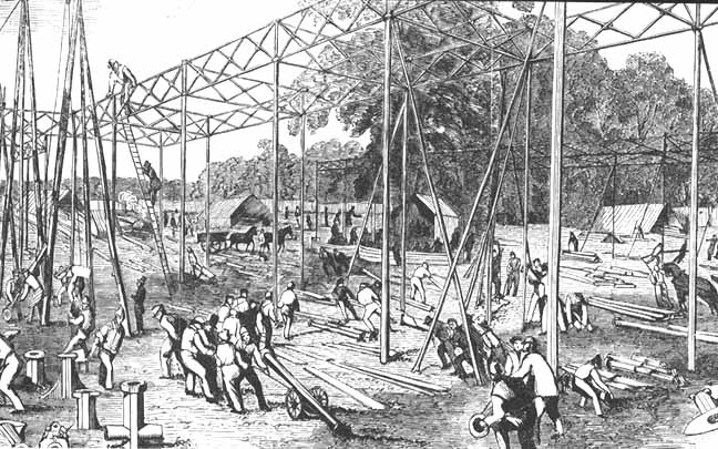 Early Construction of the Crystal Palace