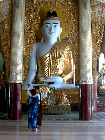 The largest Buddha image at the Schwedagon