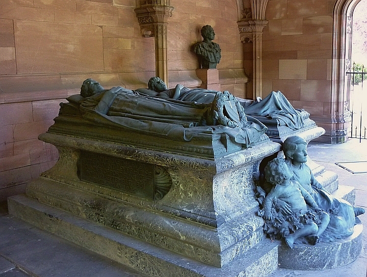 Tombs of Lord Leverhulme and his wife, with sculpture” by William Goscombe John