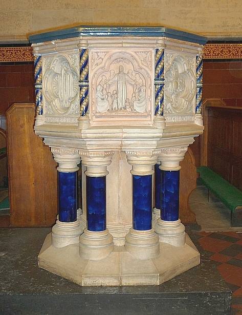 Font in St Alban's, Copenhagen,” by George Tinworth