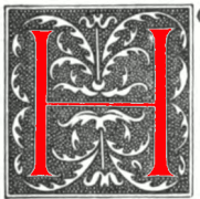 Decorated initial H