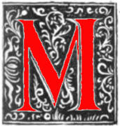 Decorated initial M