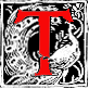 uppercase decorative letter 'T'