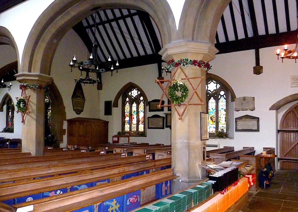 Looking across at the south aisle