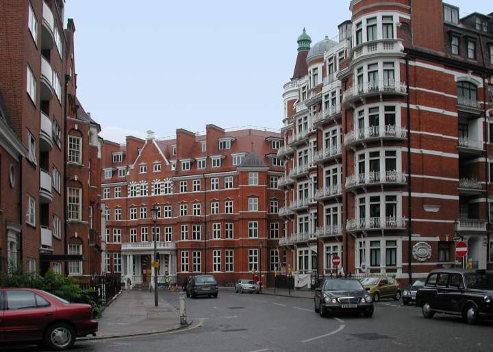 Mansion block, Hans Crescent, Kensington, London