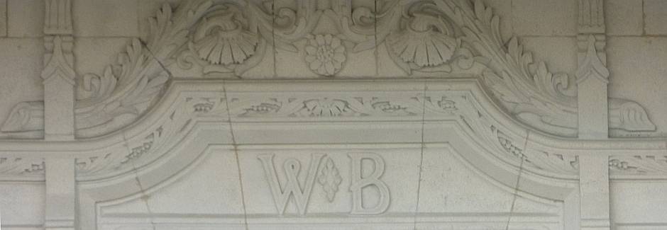 William Booth's
initials in the decorative work over the main entrance