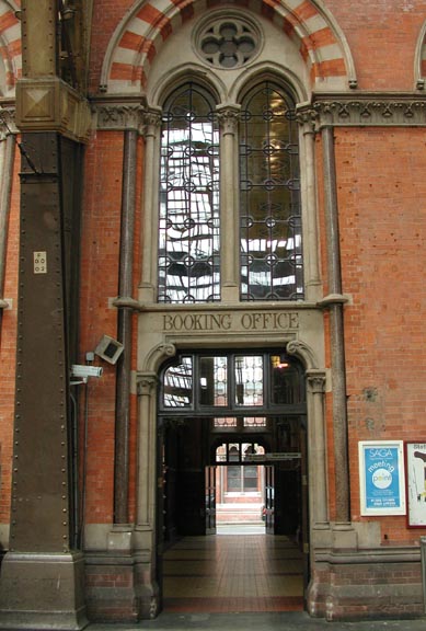 Entrance to the Booking Office from the Train Shed