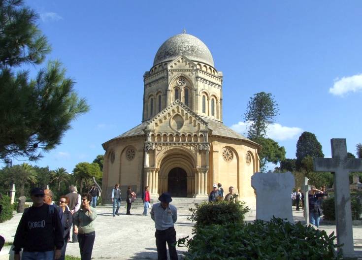 Chapel at Ta'Braxia Cemetery (also known as Pietá Military Cemetery), Malta, by J. L. Pearson