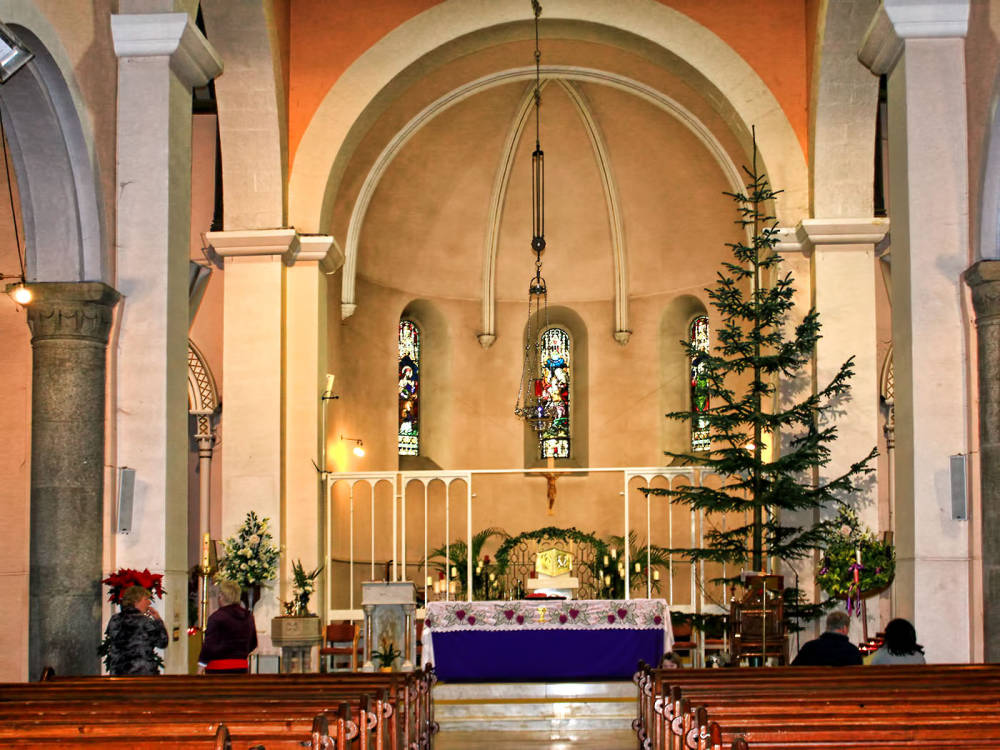 Interior of the Church of St. Michael the Archangel, Goreyt, Ireland, by A. W. N. Pugin