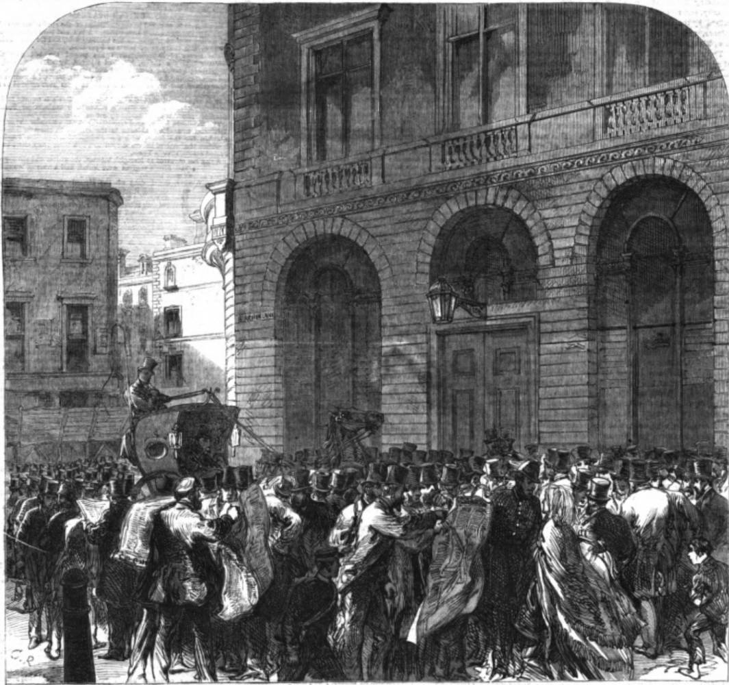 The Panic in the City: Scene on Lombard-street on Friday