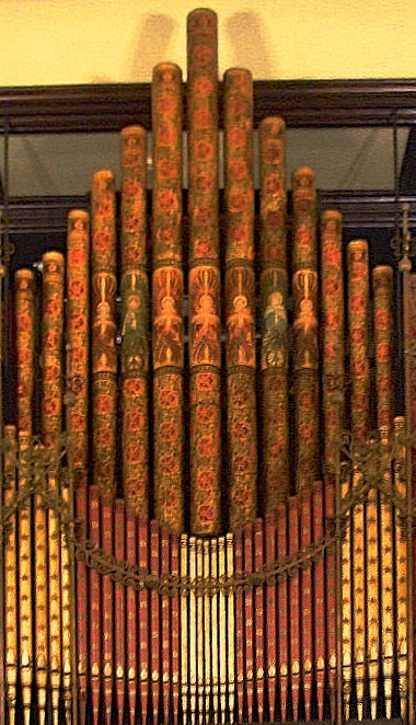 Organ pipes, King's College Chapel, University of London