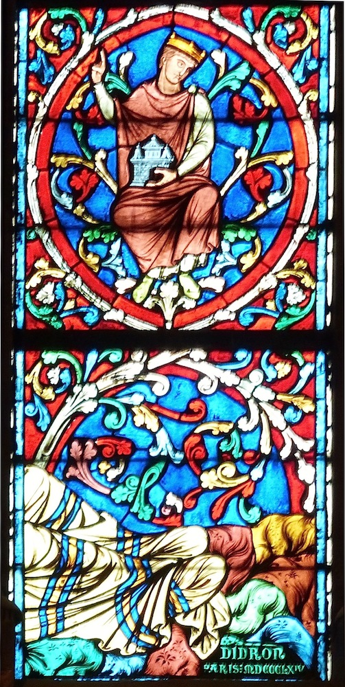 Didron's signature on a window