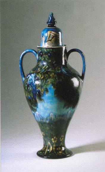 Two handled vase and cover