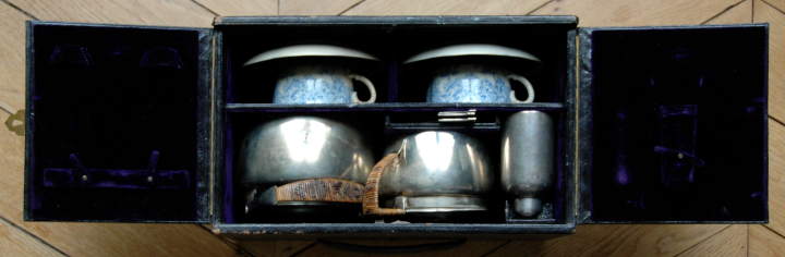 Sterling silver tea set possibly designed