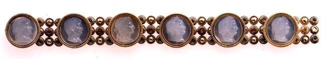 Bracelet with six cameos of Roman emperors