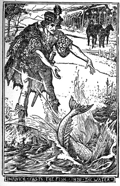 Iwanich casts the fish into the water
