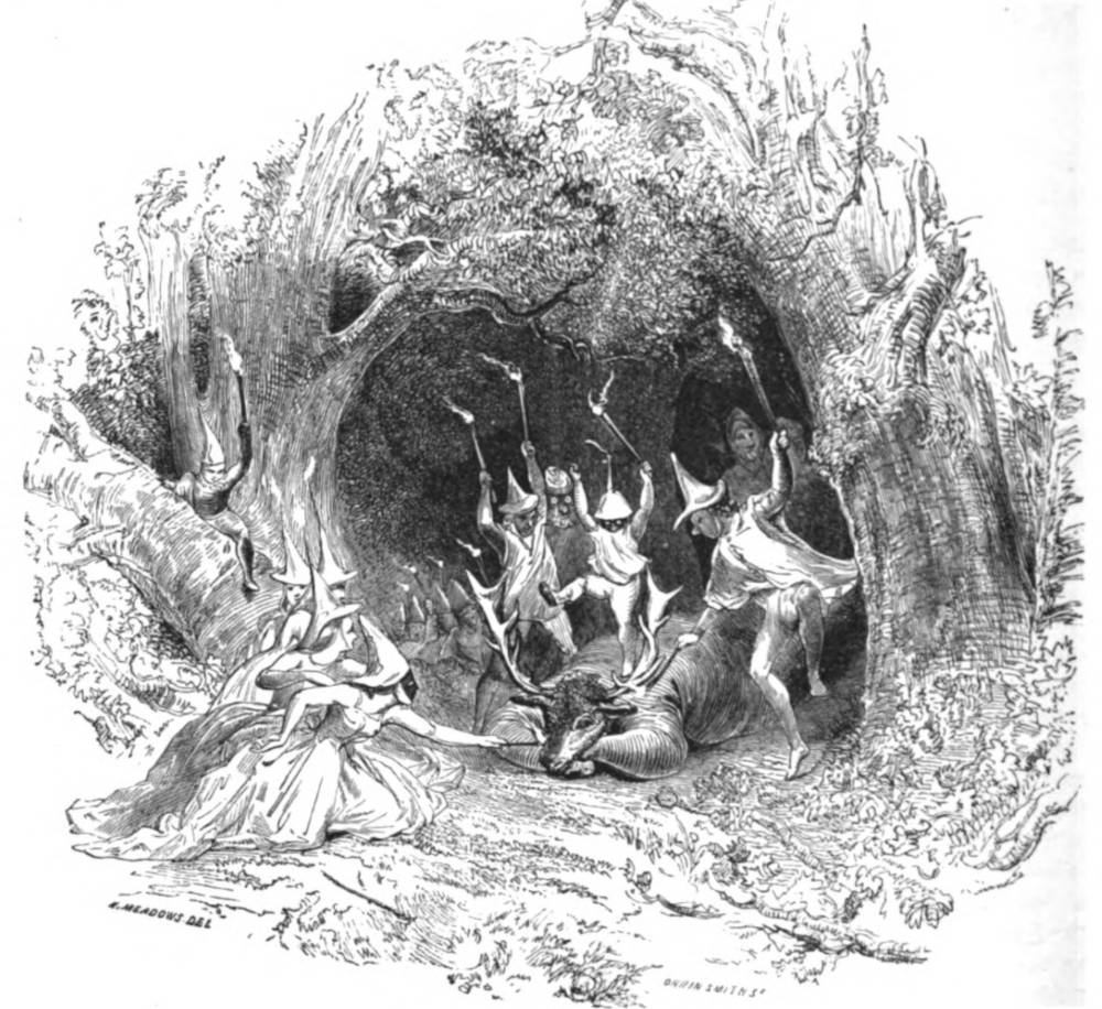 Falstaff and the Fairies in Windsor Park 