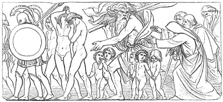 [Charon diriger morts héros grecs et les petits enfants] 