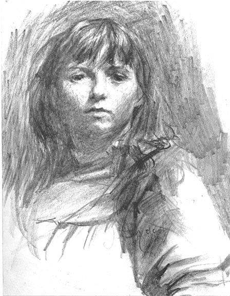 >Drawing of a Young Girl