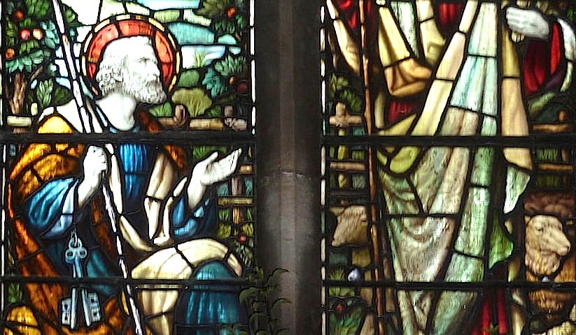 Detail of The Good Shepherd Window, St Peter's, Staines