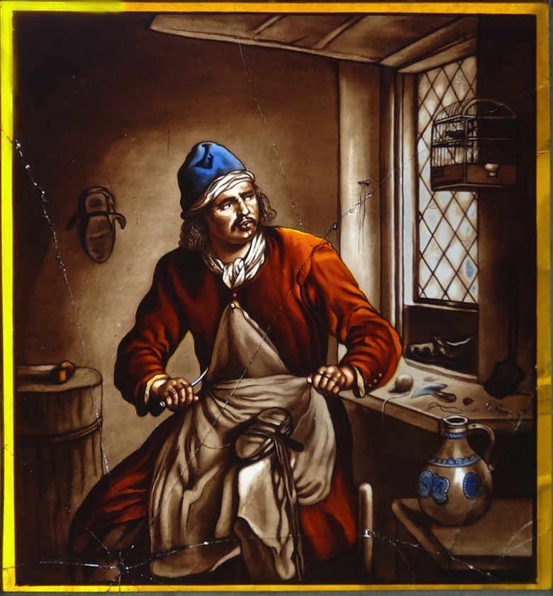 A Cobbler with his canary, by Peckitt