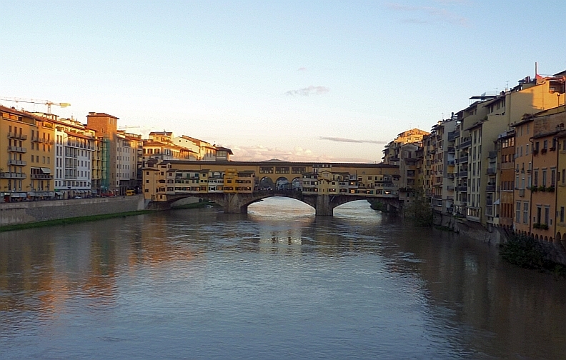 The River Arno, looking towards the Ponte Vecchio